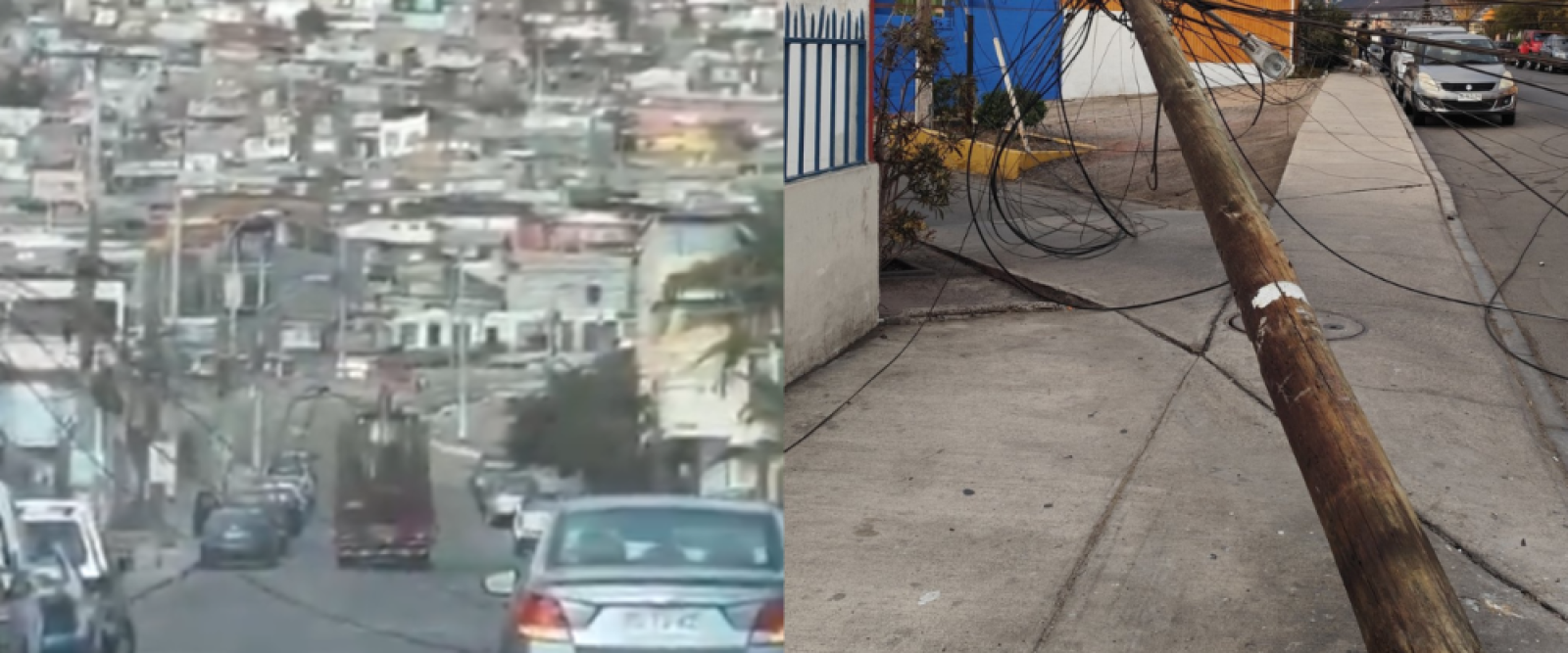 Camión con retroexcavadora derriba 12 postes de luz y provoca corte de energía en Antofagasta